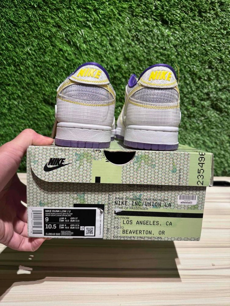 Nike Dunk Low Union Passport Pack Court Purple Sz 9.