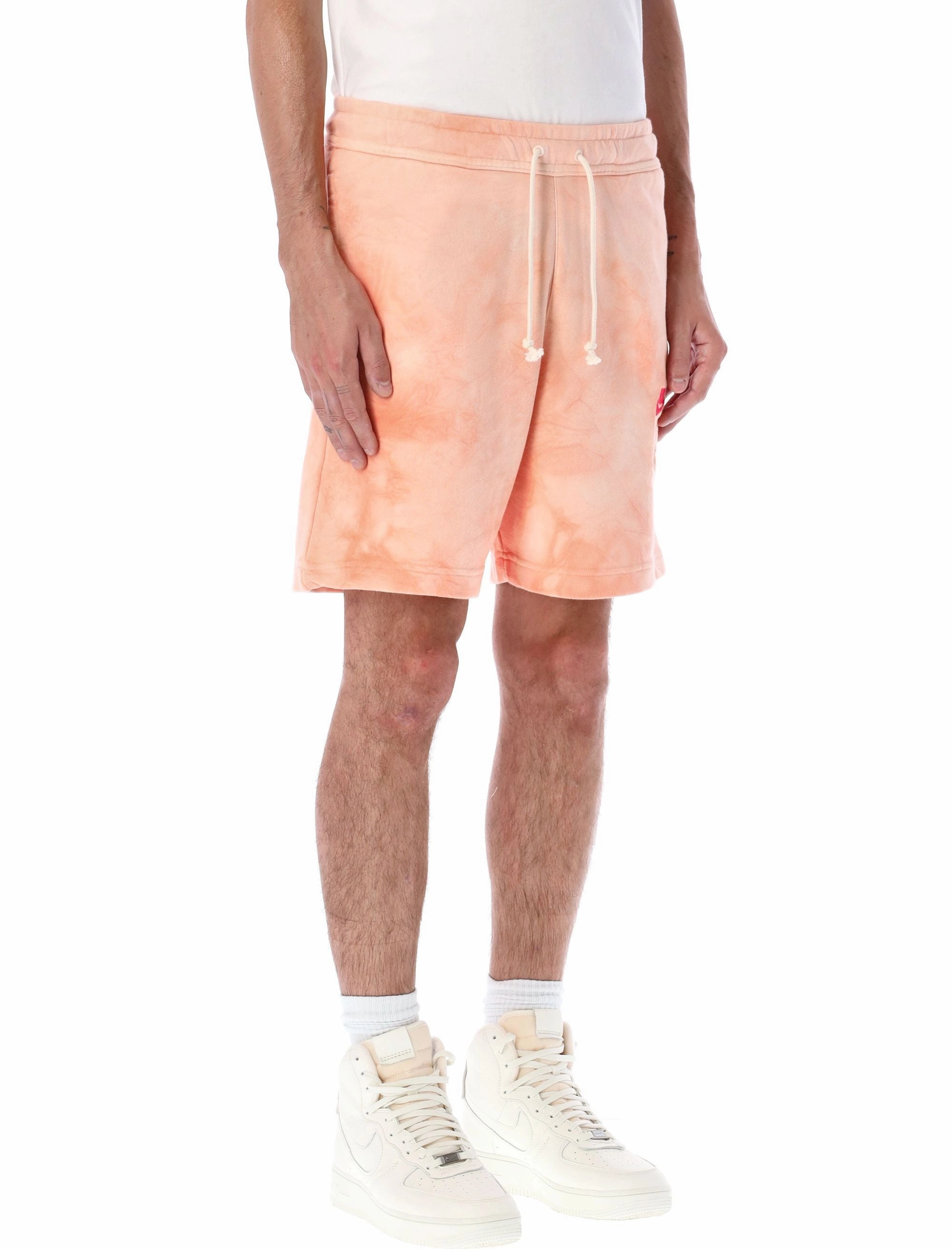 Nike Logo Embroidered Tie-Dyed Terry Shorts