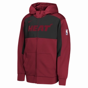 Nike Miami HEAT 2024-25 Statement Red Showtime Youth Hoodie