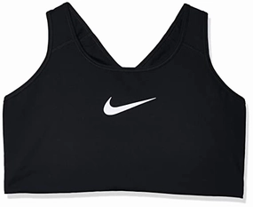 Nike Swoosh Plus Size Bra. Sport-BH für Damen. Schwarz/Weiß. 1X