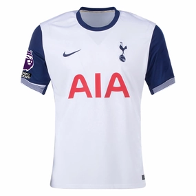 Nike Tottenham Home Jersey w/ EPL   No Room For Racism Patches 24/25 (White/Binary Blue)