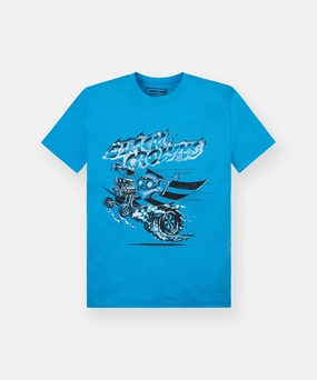Paper Planes Crewneck Black Crowns Tee - MALIBU BLUE