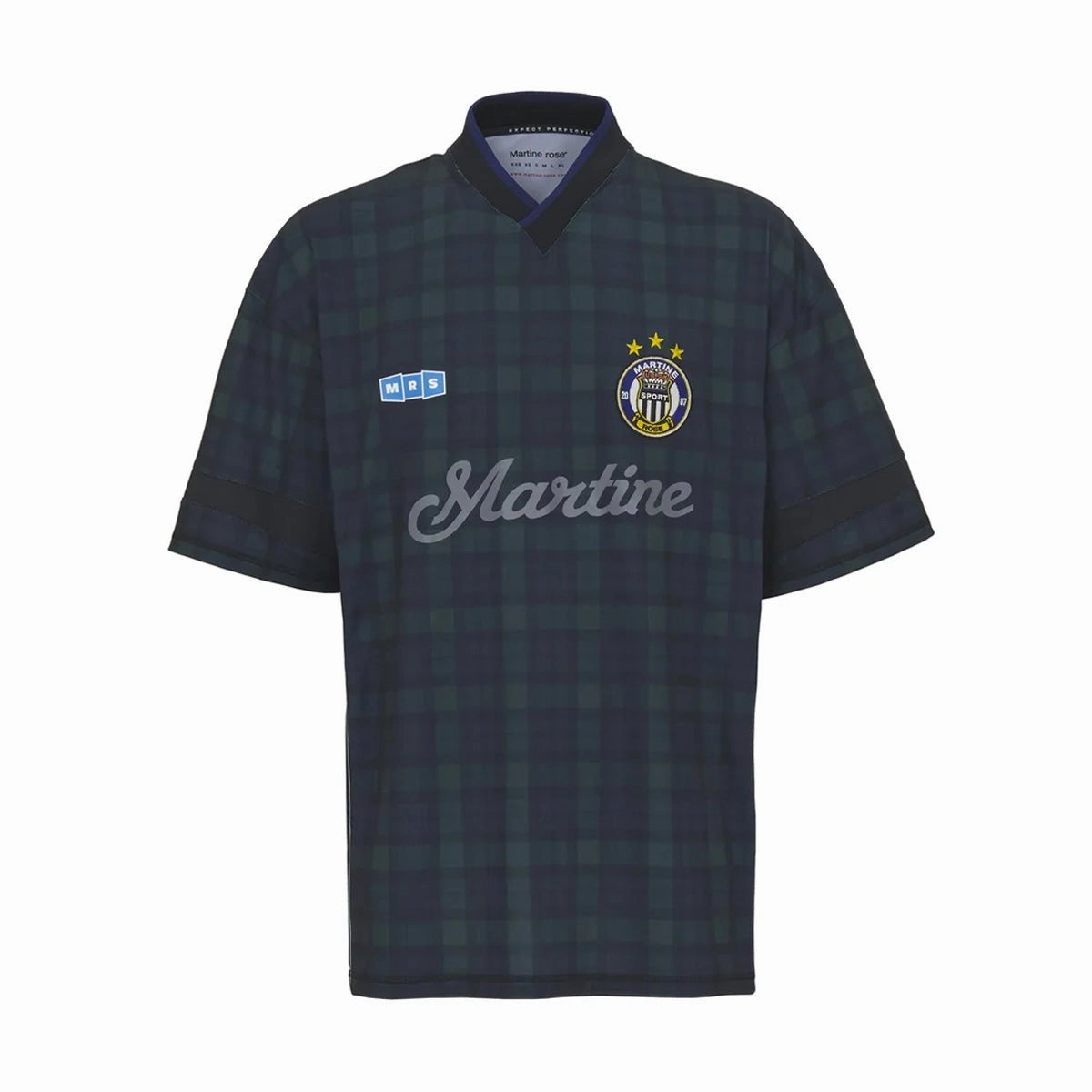 Printed Football Jersey 'Black Tartan'