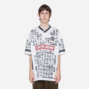Printed Football Top White Faces