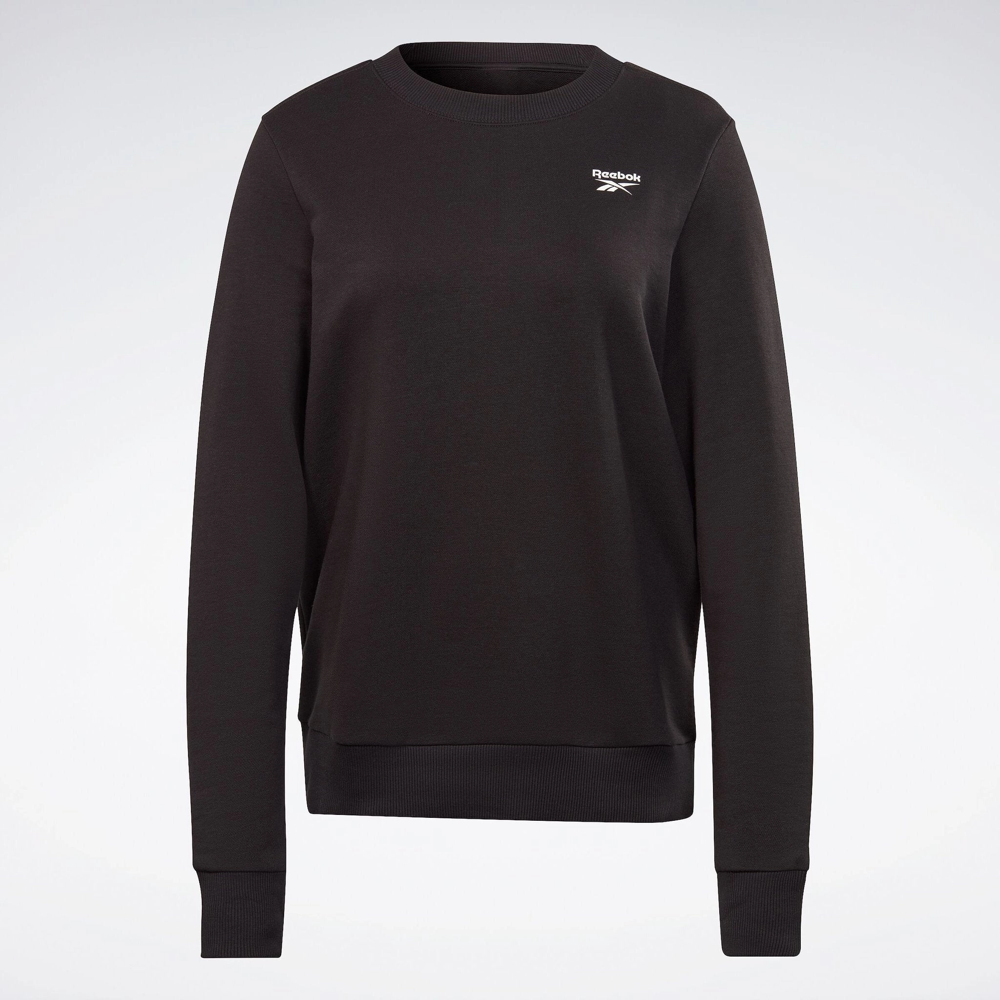 Reebok Identity Small Logo French Terry Crew Sweatshirt Black