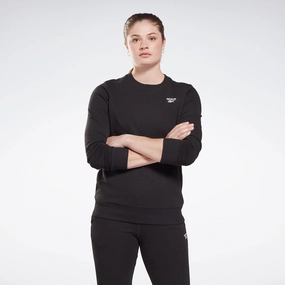 Reebok Identity Small Logo French Terry Crew Sweatshirt Black