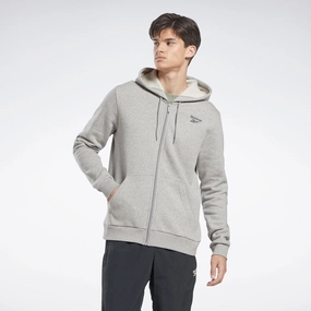 Ri Sl Fleece Fz Mgrey Heather/Vector Red