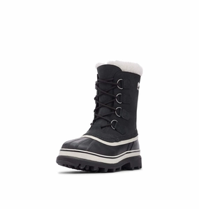 Sorel Caribou wasserdichte Schneestiefel für Damen. Schwarz (Black x Stone). 37 EU