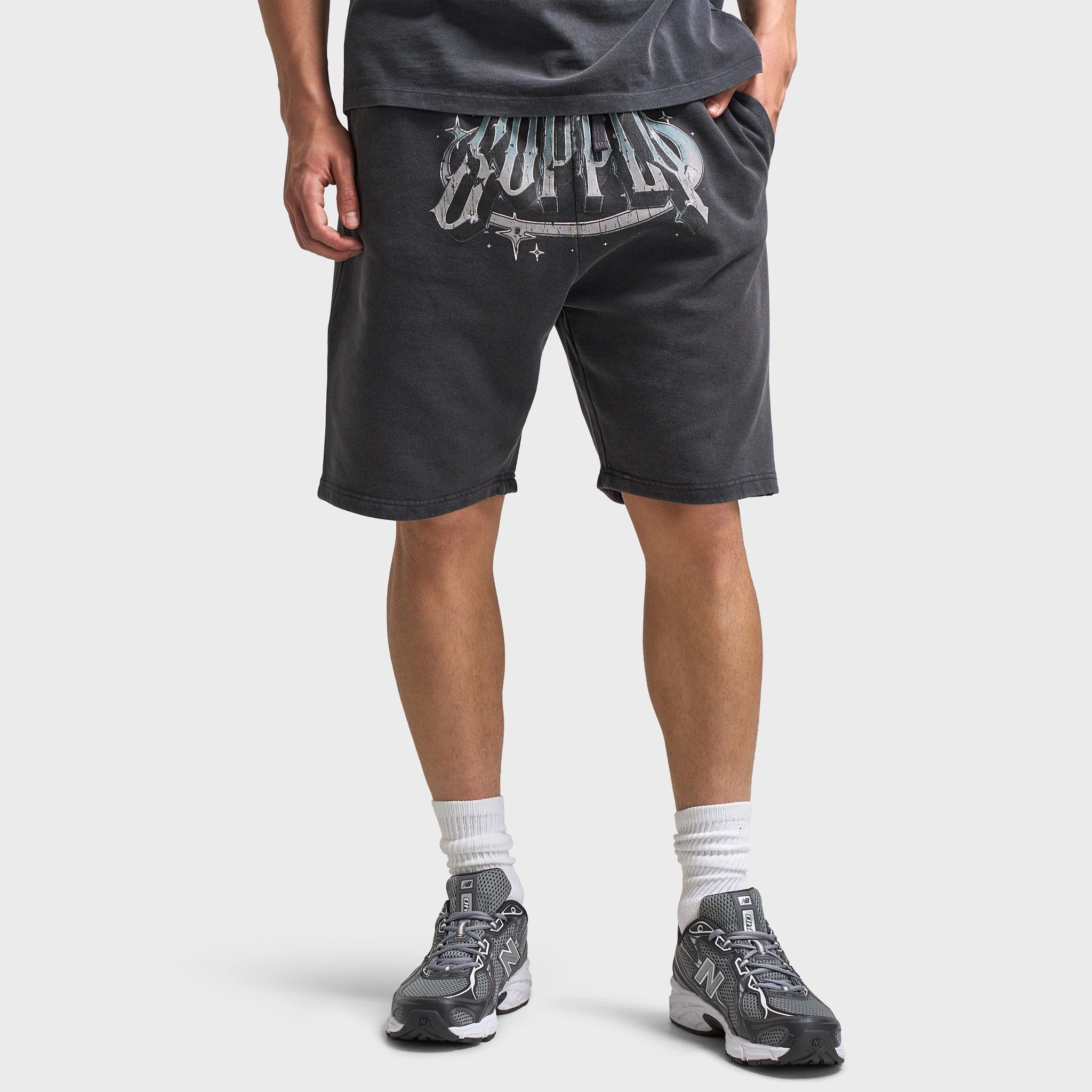 Supply & Demand Chrome Star Shorts / Washed Black