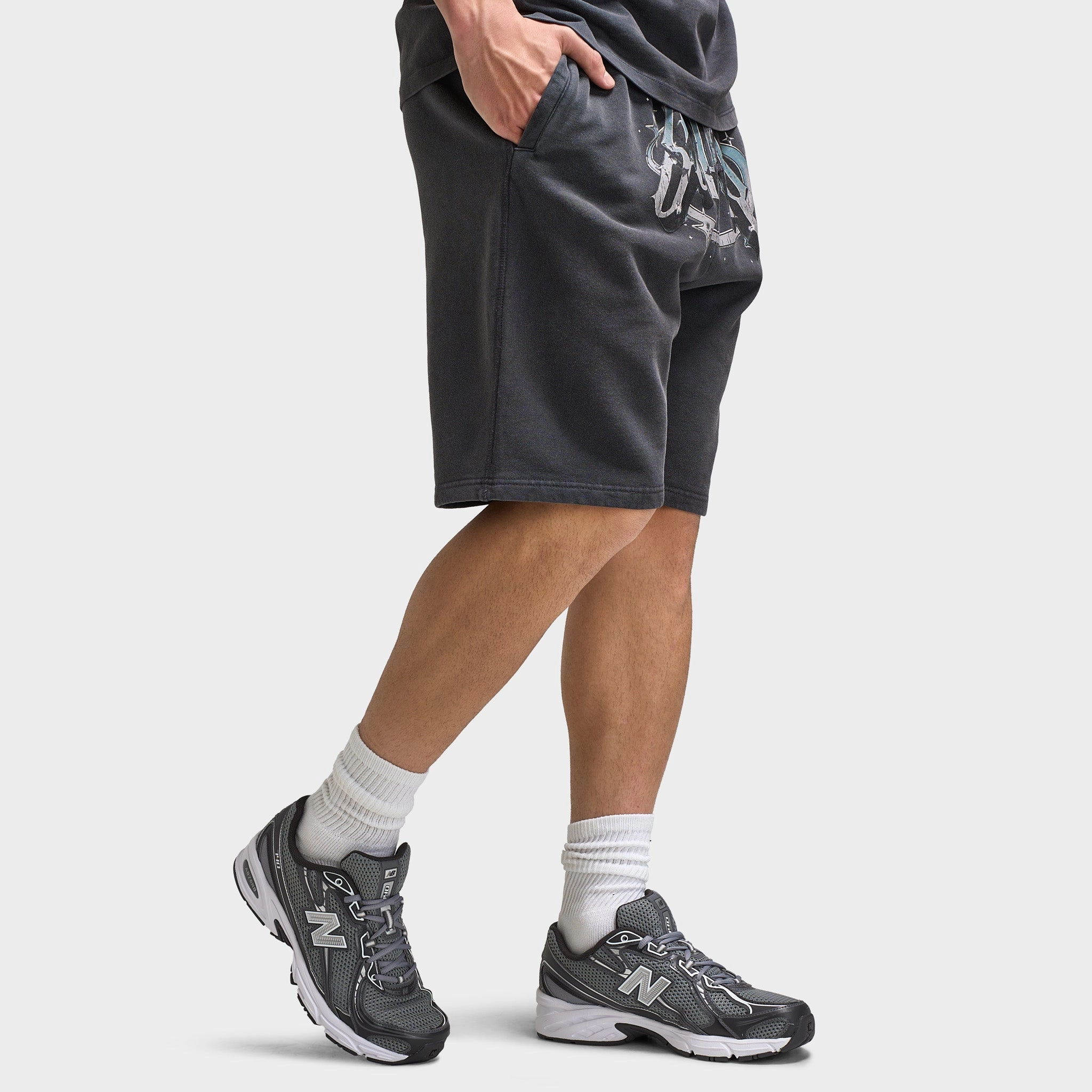 Supply & Demand Chrome Star Shorts / Washed Black