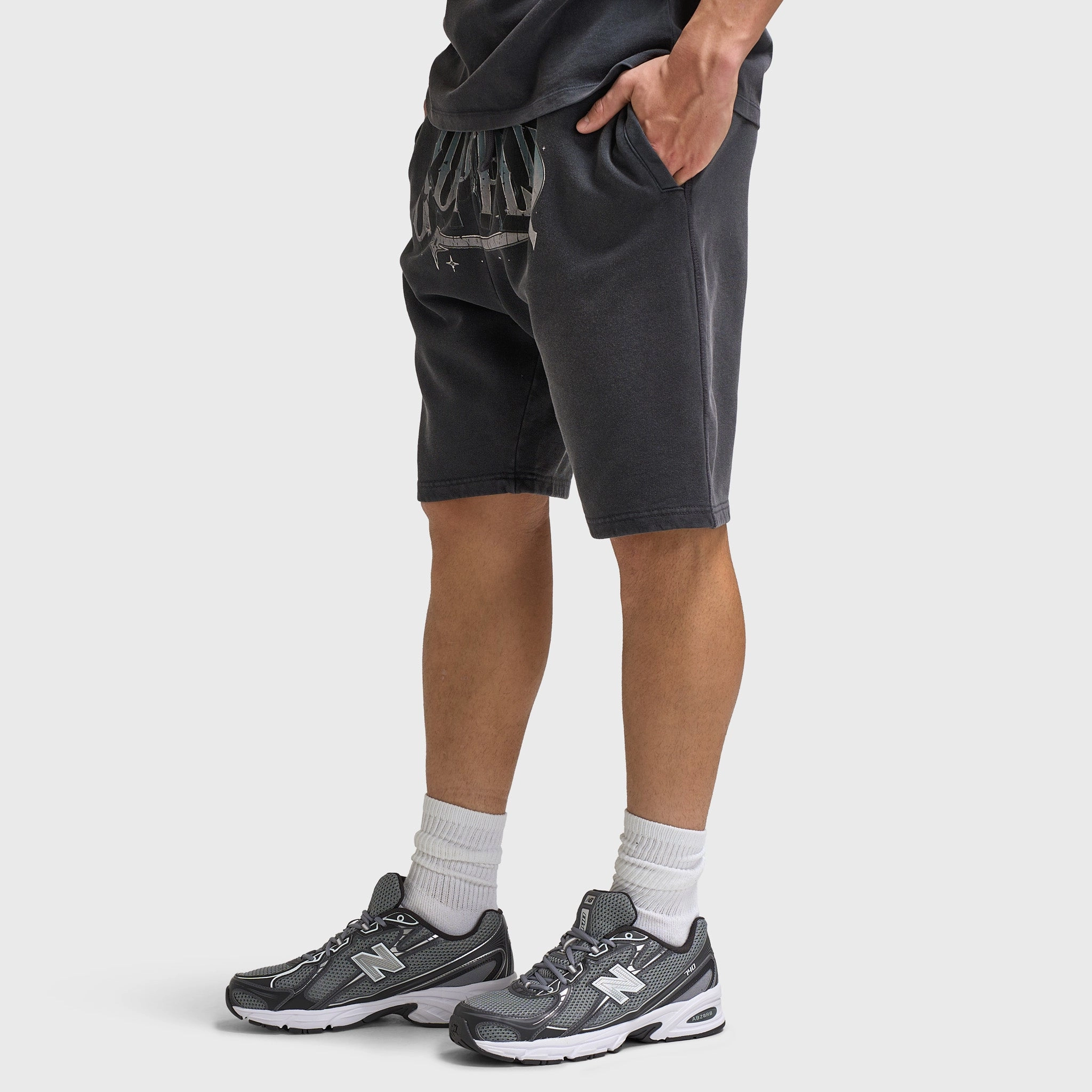 Supply & Demand Chrome Star Shorts / Washed Black