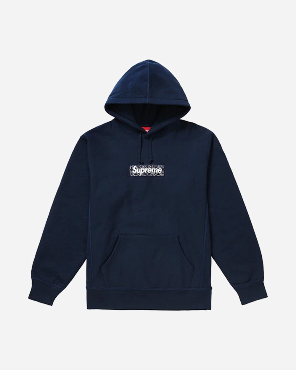 SUPREME FW19 BANDANA BOX LOGO HOODIE NAVY