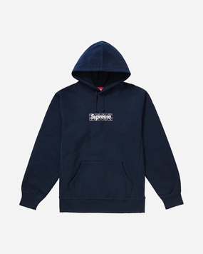 SUPREME FW19 BANDANA BOX LOGO HOODIE NAVY