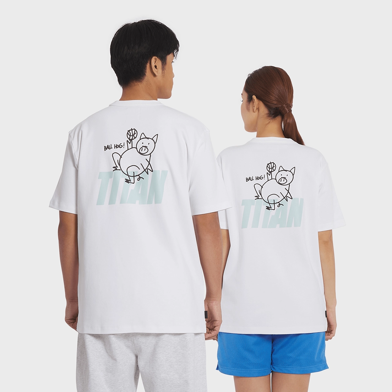 Titan Hoops Talk Ball Hog Tee - White