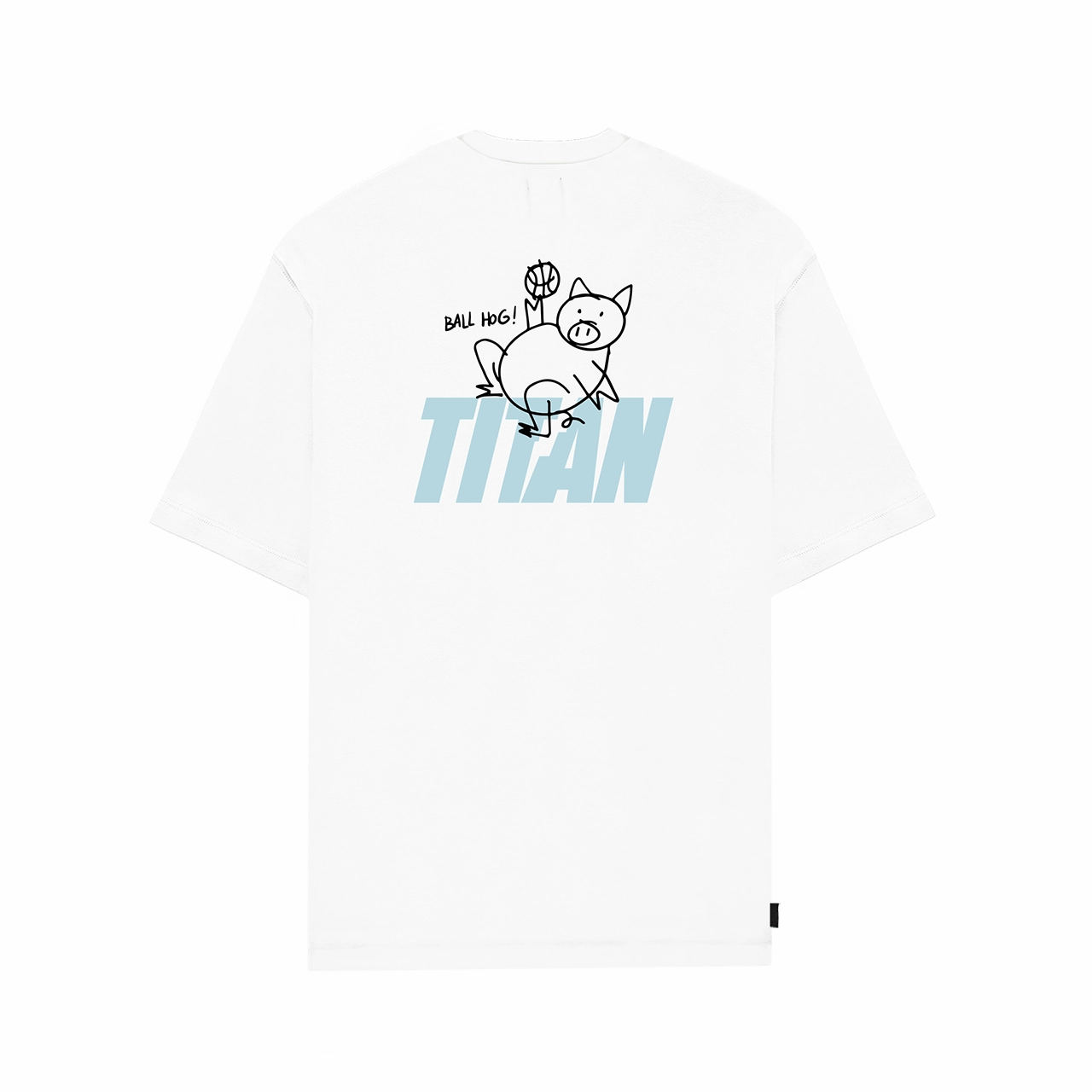 Titan Hoops Talk Ball Hog Tee - White