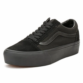 Vans Unisex Old Skool Platform Sneaker. Schwarz (Black/Black Bka). 37 EU