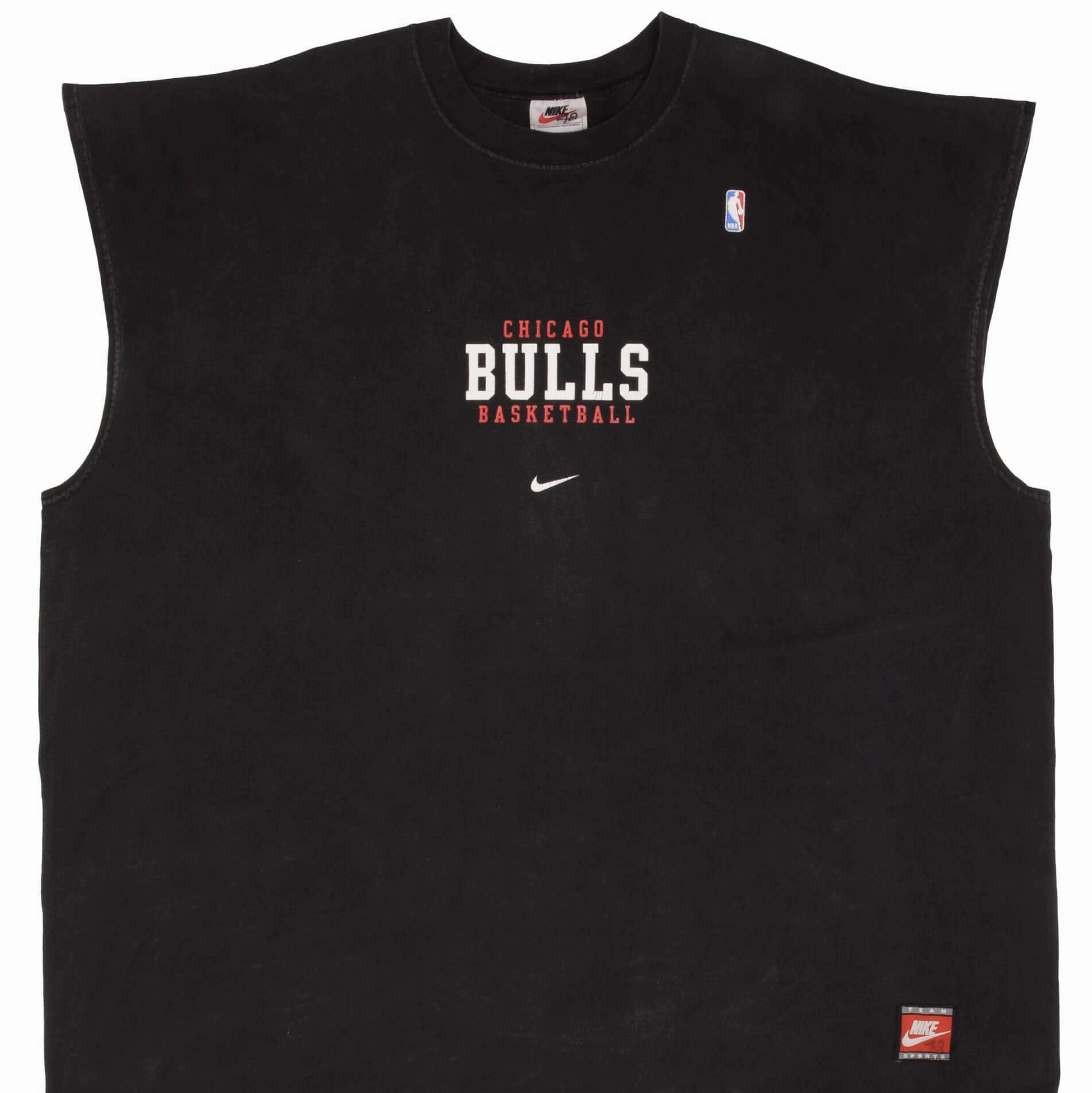 VINTAGE NBA NIKE CHICAGO BULLS BLACK TANK TOP TEE SHIRT 1990S SIZE 3XL