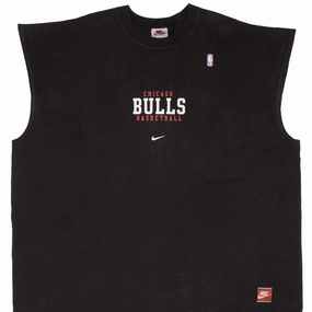 VINTAGE NBA NIKE CHICAGO BULLS BLACK TANK TOP TEE SHIRT 1990S SIZE 3XL