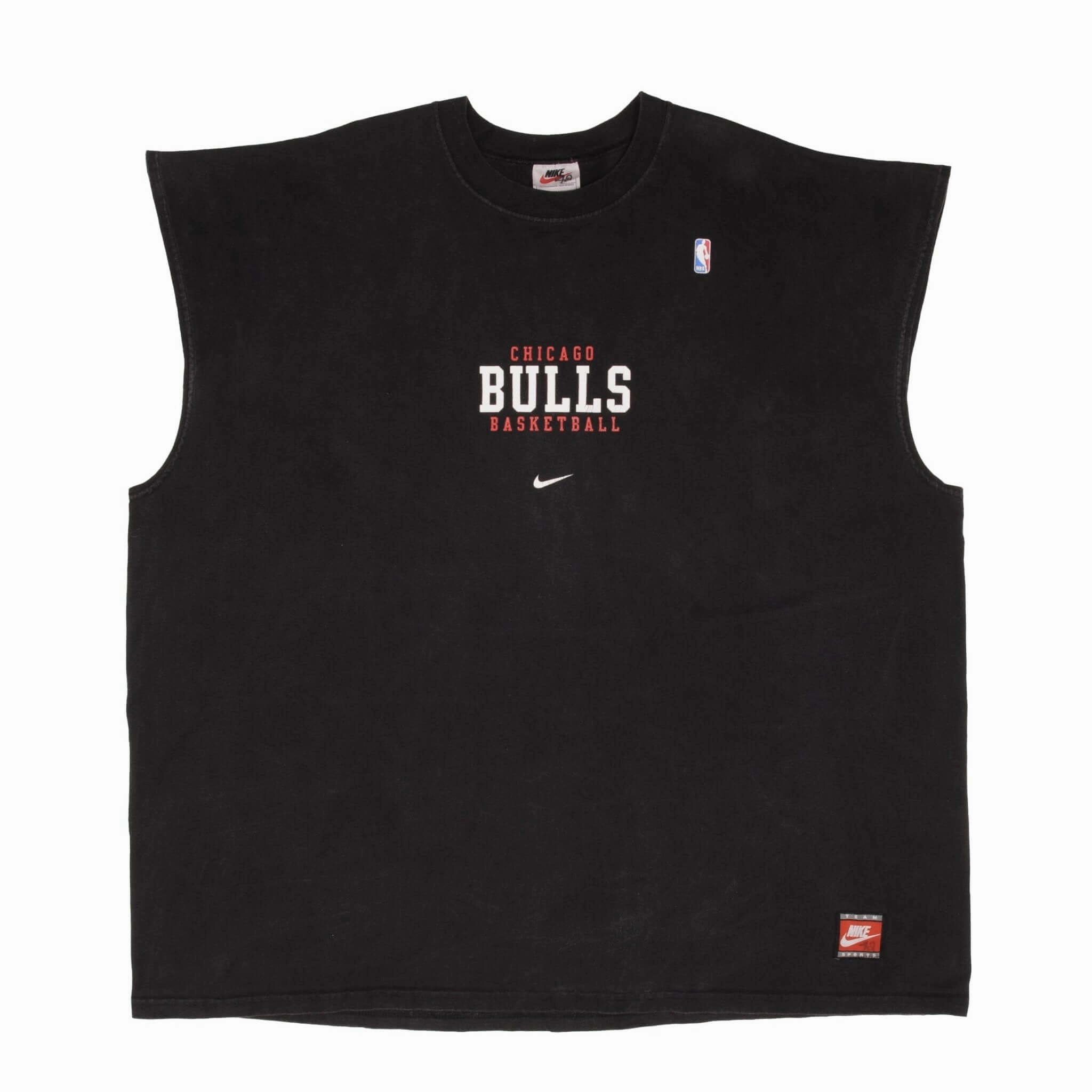 VINTAGE NBA NIKE CHICAGO BULLS BLACK TANK TOP TEE SHIRT 1990S SIZE 3XL