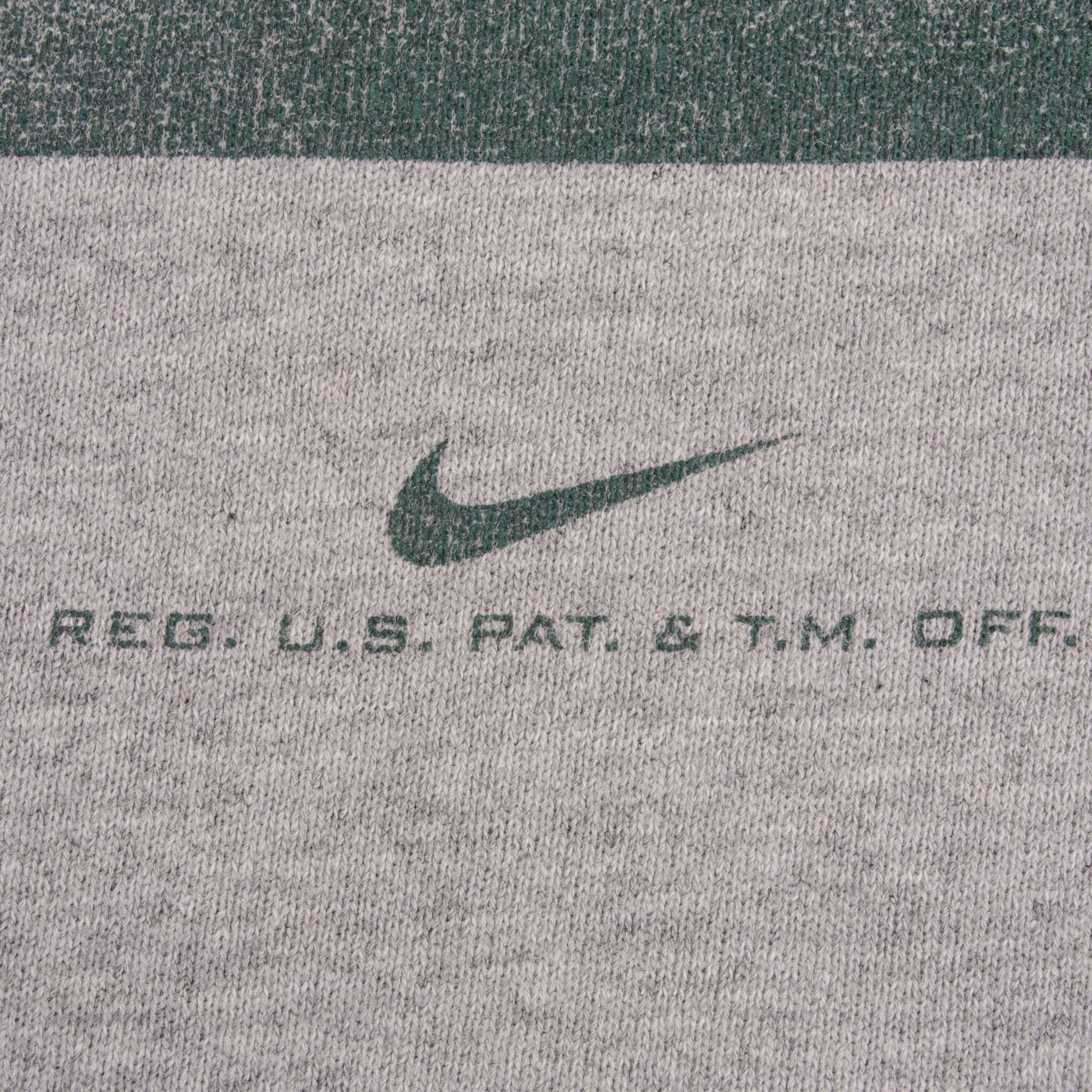 VINTAGE NIKE ATHLETICS SPELLOUT GREY SWEATSHIRT 1990S MEDIUM MADE IN USA