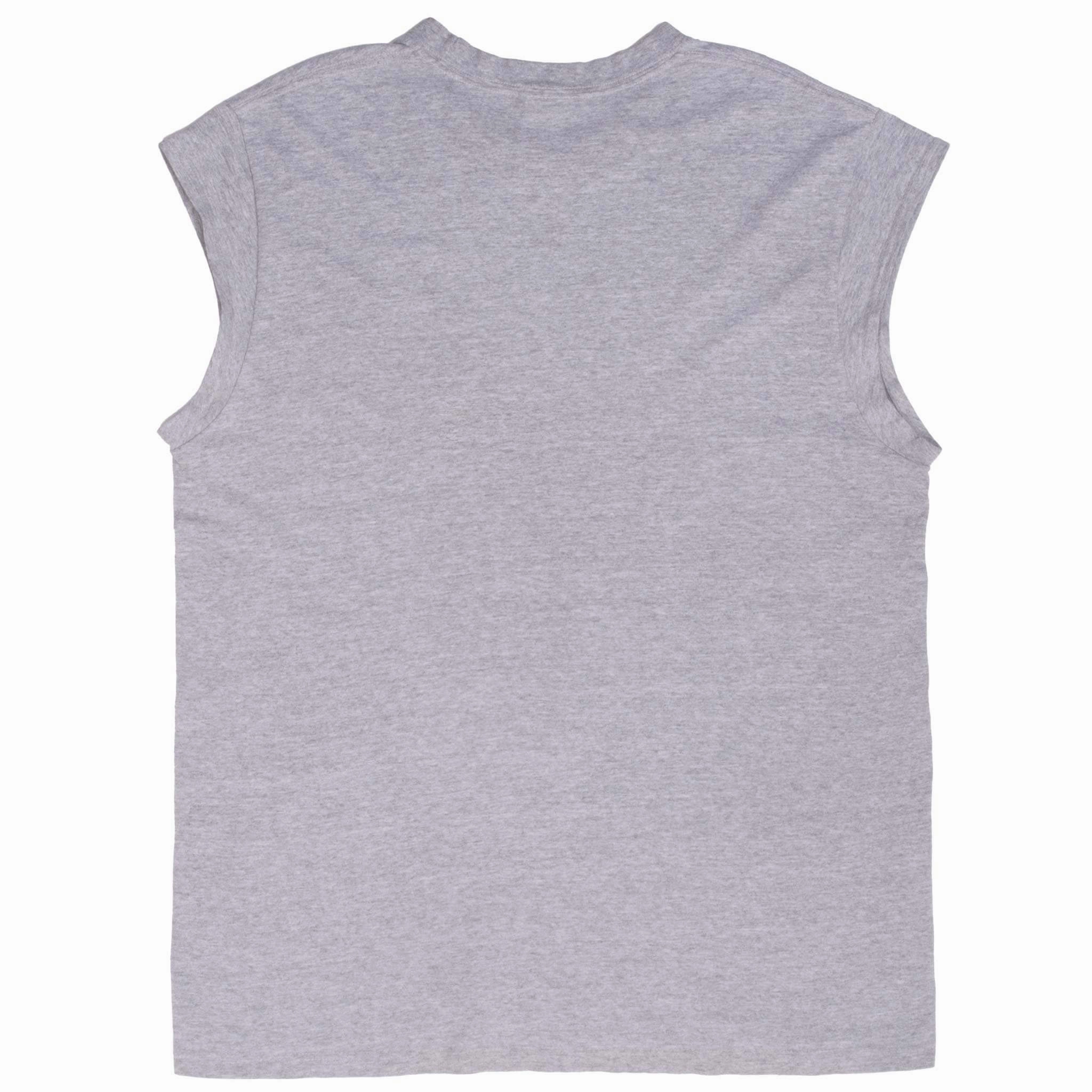 VINTAGE NIKE CENTER SWOOSH GREY TANK TOP TEE SHIRT 2000S MEDIUM