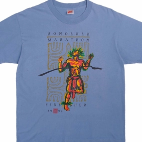 VINTAGE NIKE HONOLULU MARATHON TEE SHIRT 1994 SIZE LARGE MADE IN USA