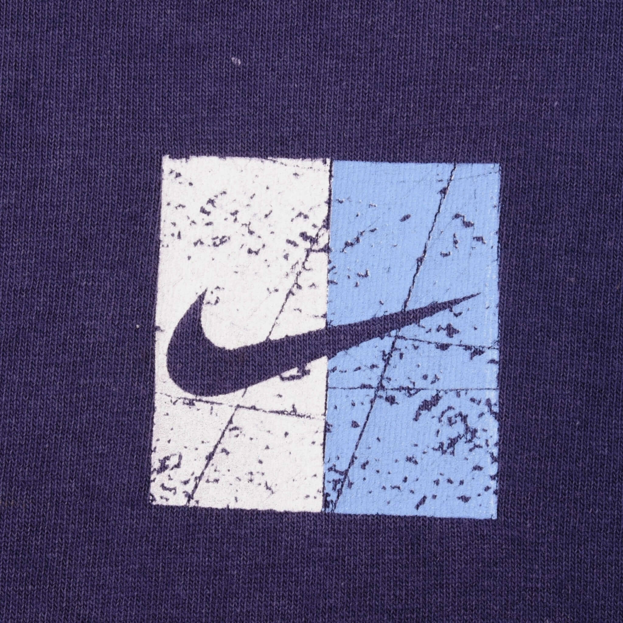 VINTAGE NIKE JUST DO IT BLUE TEE SHIRT LATE 1990S LARGE MADE IN USA