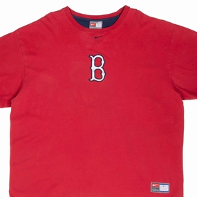 VINTAGE NIKE MLB BOSTON RED SOX CENTER SWOOSH TEE SHIRT 2000S 2XL