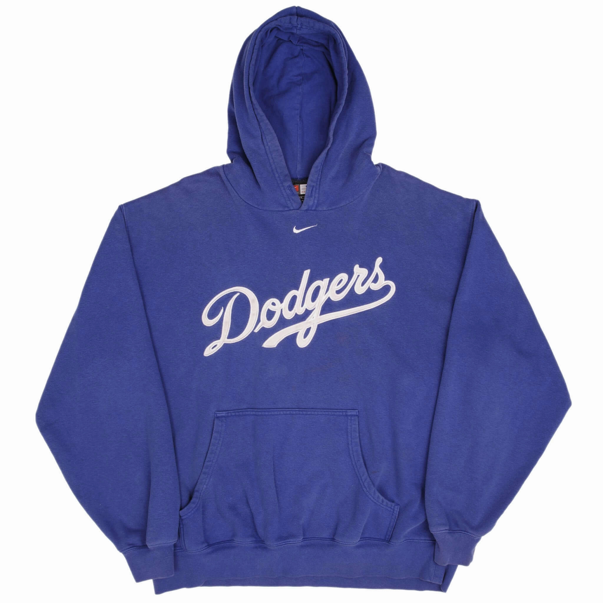 VINTAGE NIKE MLB LOS ANGELES DODGERS CENTER SWOOSH 1990S HOODIE SWEATSHIRT XL