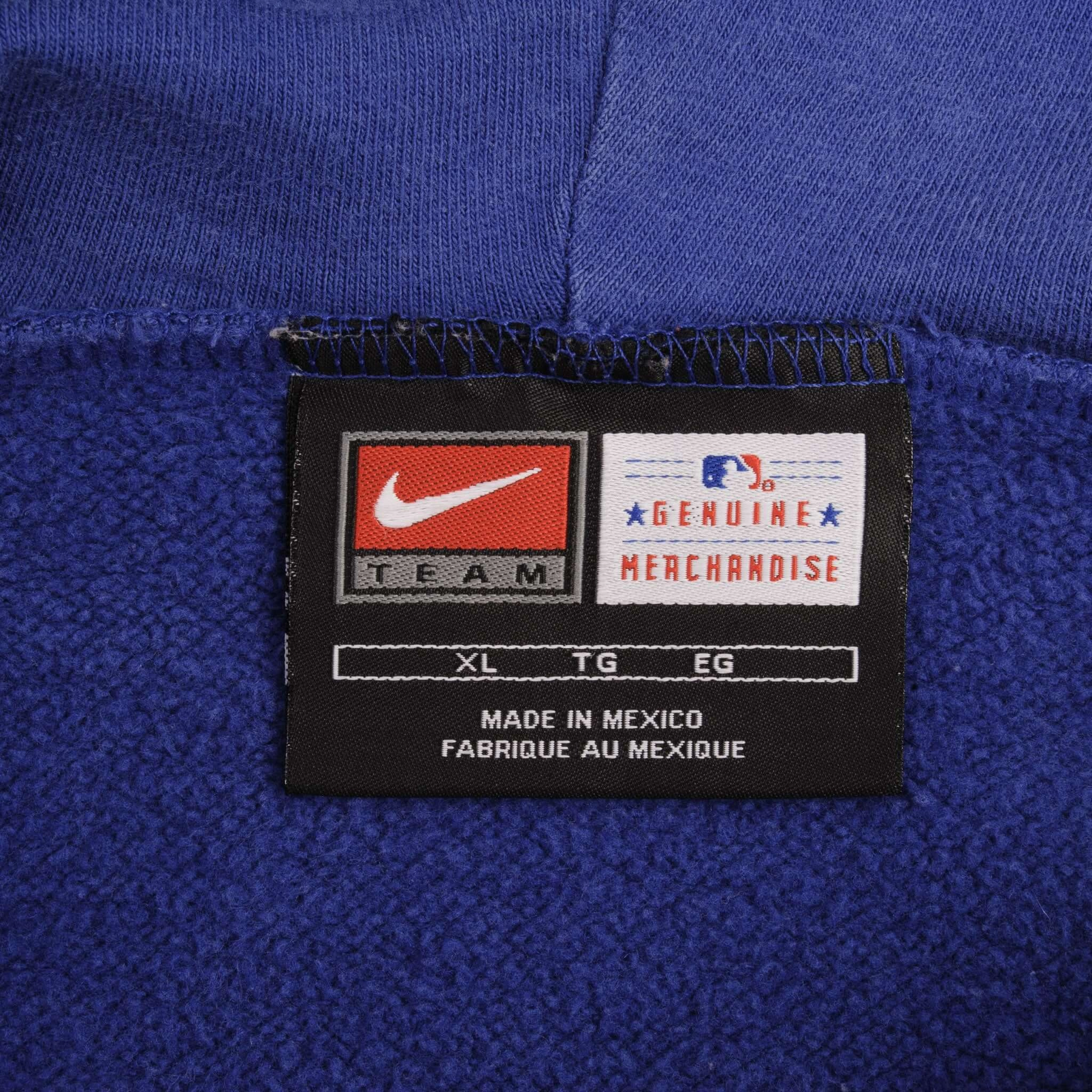 VINTAGE NIKE MLB LOS ANGELES DODGERS CENTER SWOOSH 1990S HOODIE SWEATSHIRT XL