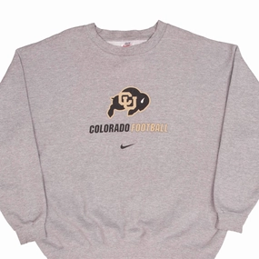 VINTAGE NIKE NCAA COLORADO BUFFALOES GREY SWEATSHIRT 1990S SIZE XL MADE IN USA