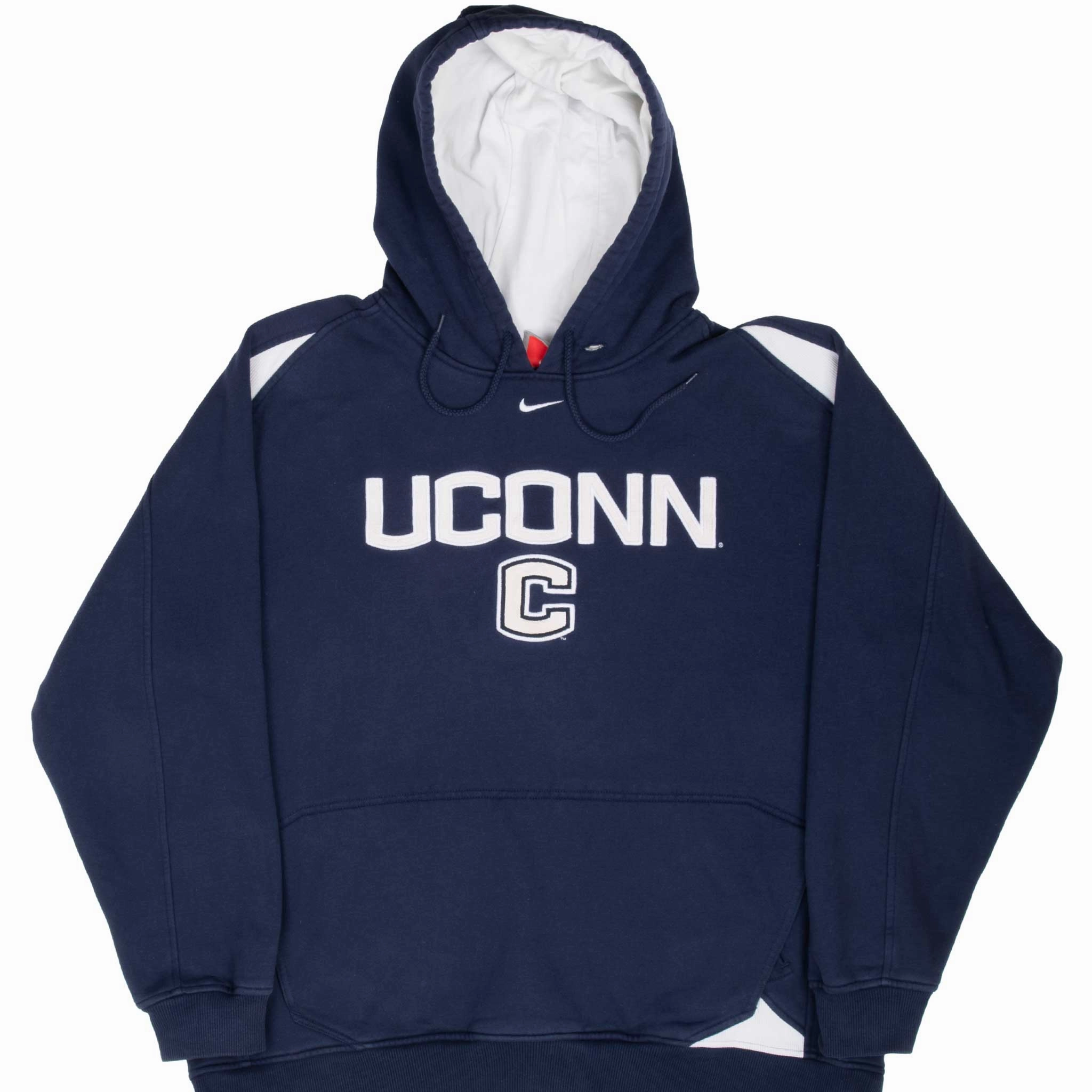 VINTAGE NIKE NCAA UCONN BLUE HOODIE SWEATSHIRT 2000S XL