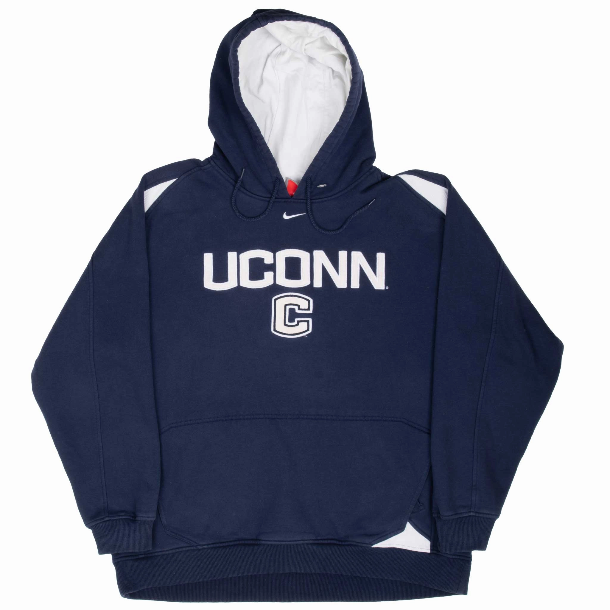 VINTAGE NIKE NCAA UCONN BLUE HOODIE SWEATSHIRT 2000S XL