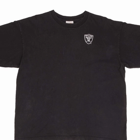 VINTAGE NIKE NFL OAKLAND RAIDERS BLACK TEE SHIRT 1990S SIZE XL MADE IN USA