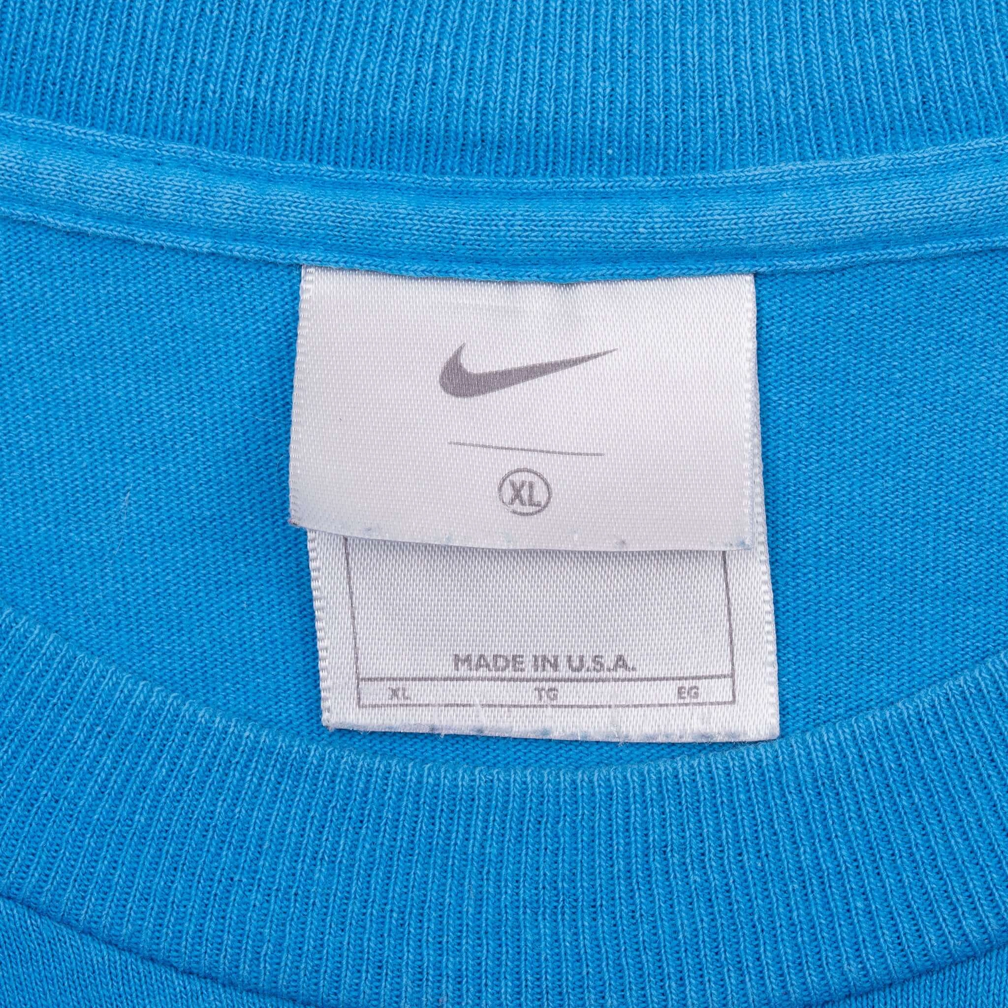 VINTAGE NIKE SPELLOUT BLUE TEE SHIRT 2000S XL MADE IN USA