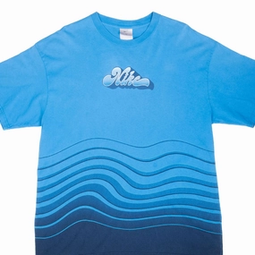 VINTAGE NIKE SPELLOUT BLUE TEE SHIRT 2000S XL MADE IN USA