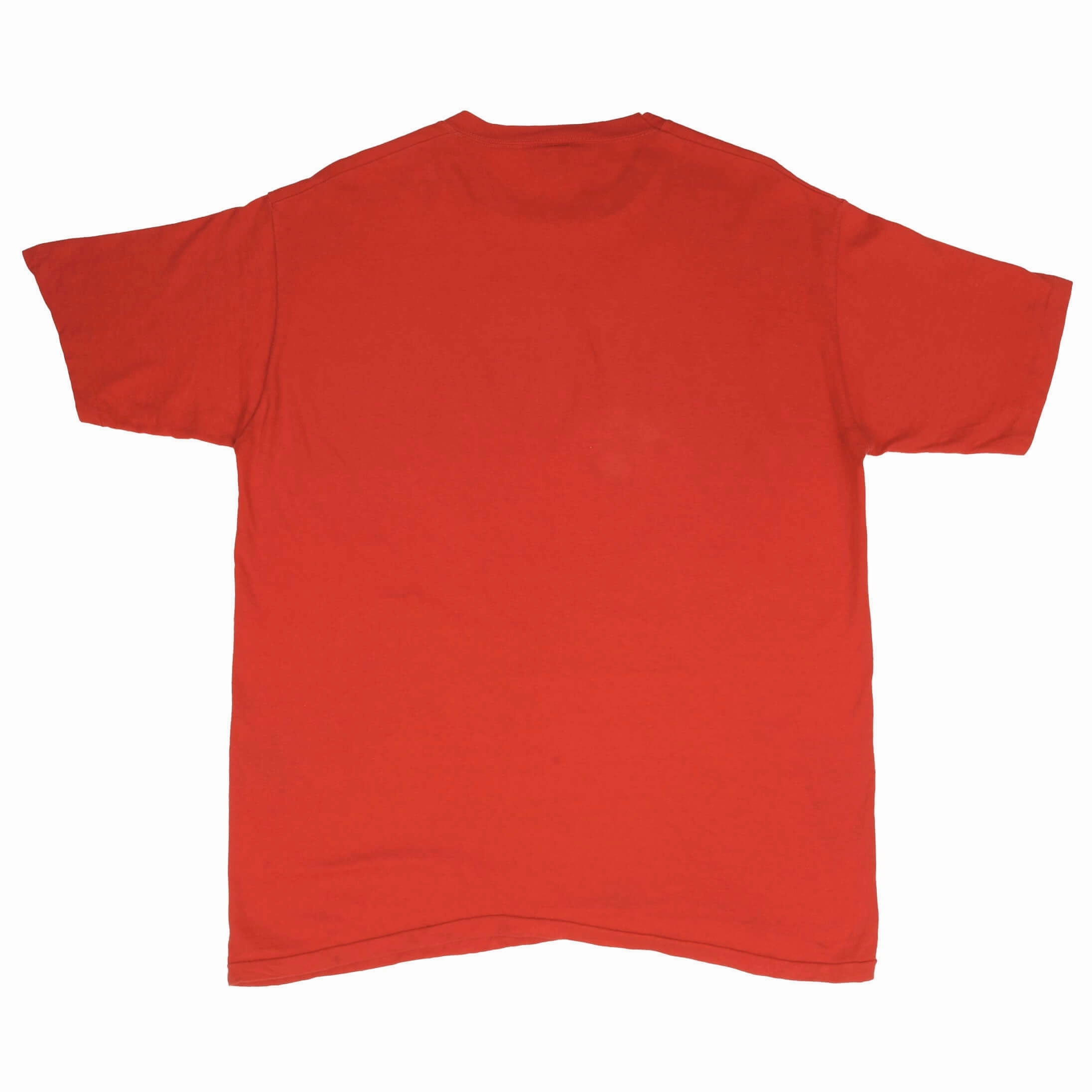 VINTAGE NIKE SPELLOUT SWOOSH RED TEE SHIRT 1970S SIZE XL MADE IN USA