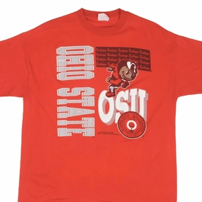 VINTAGE OHIO STATE BUCKEYES FOOTBALL OSU TEE SHIRT 1990S SIZE LARGE MADE IN USA